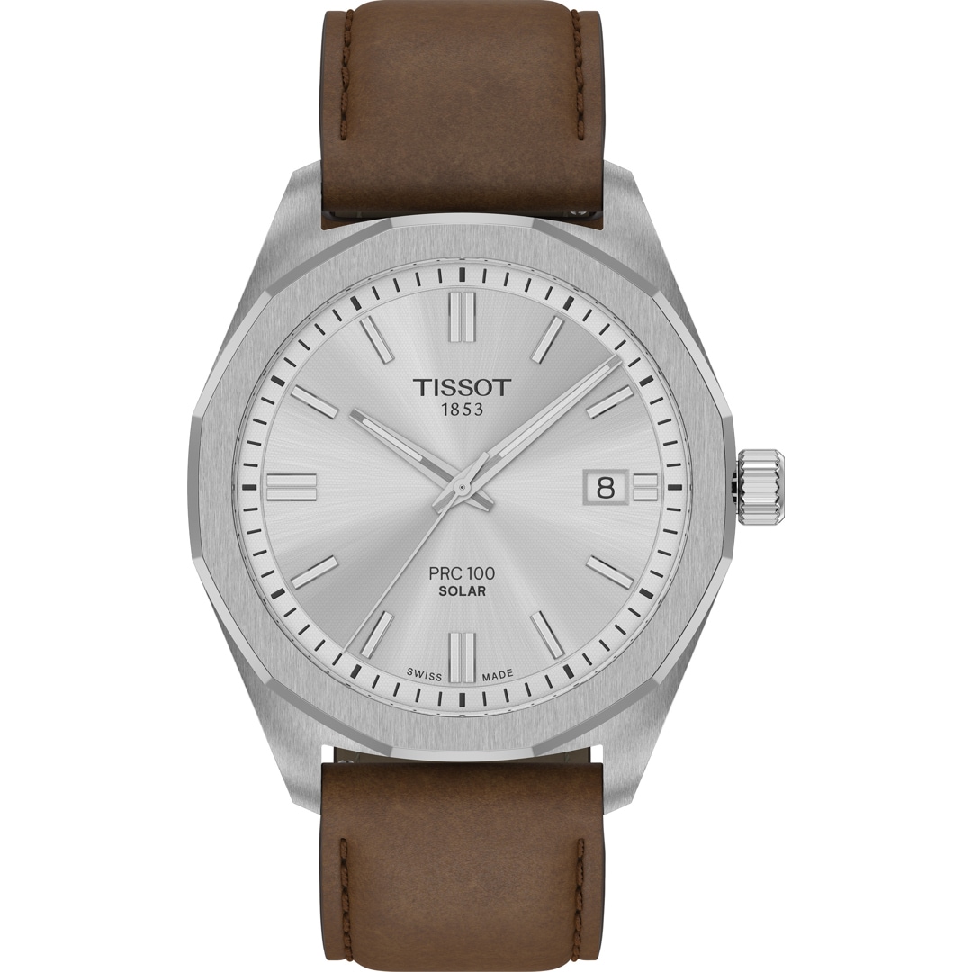 Tissot PRC 100 Solar Quartz 39mm Leder braun