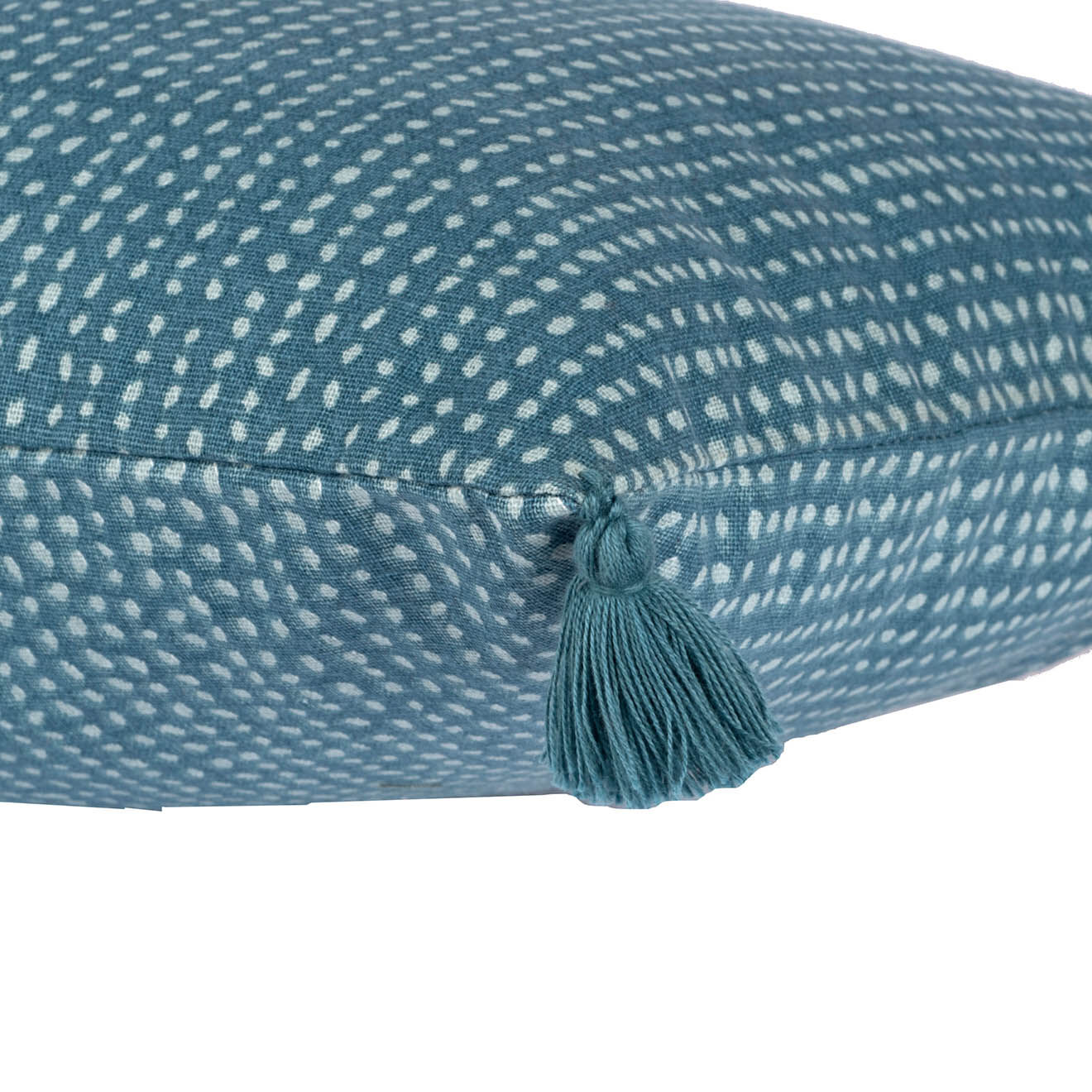 Febronie Housse de coussin Dots bleue - 50x30 cm
