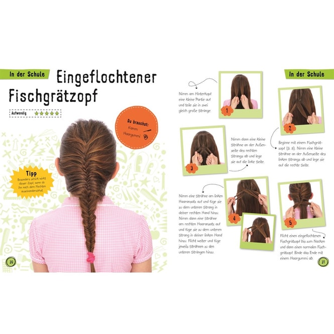 Zöpfe, Knoten, Flechtfrisuren - 30 Hairstyles für Mädchen
