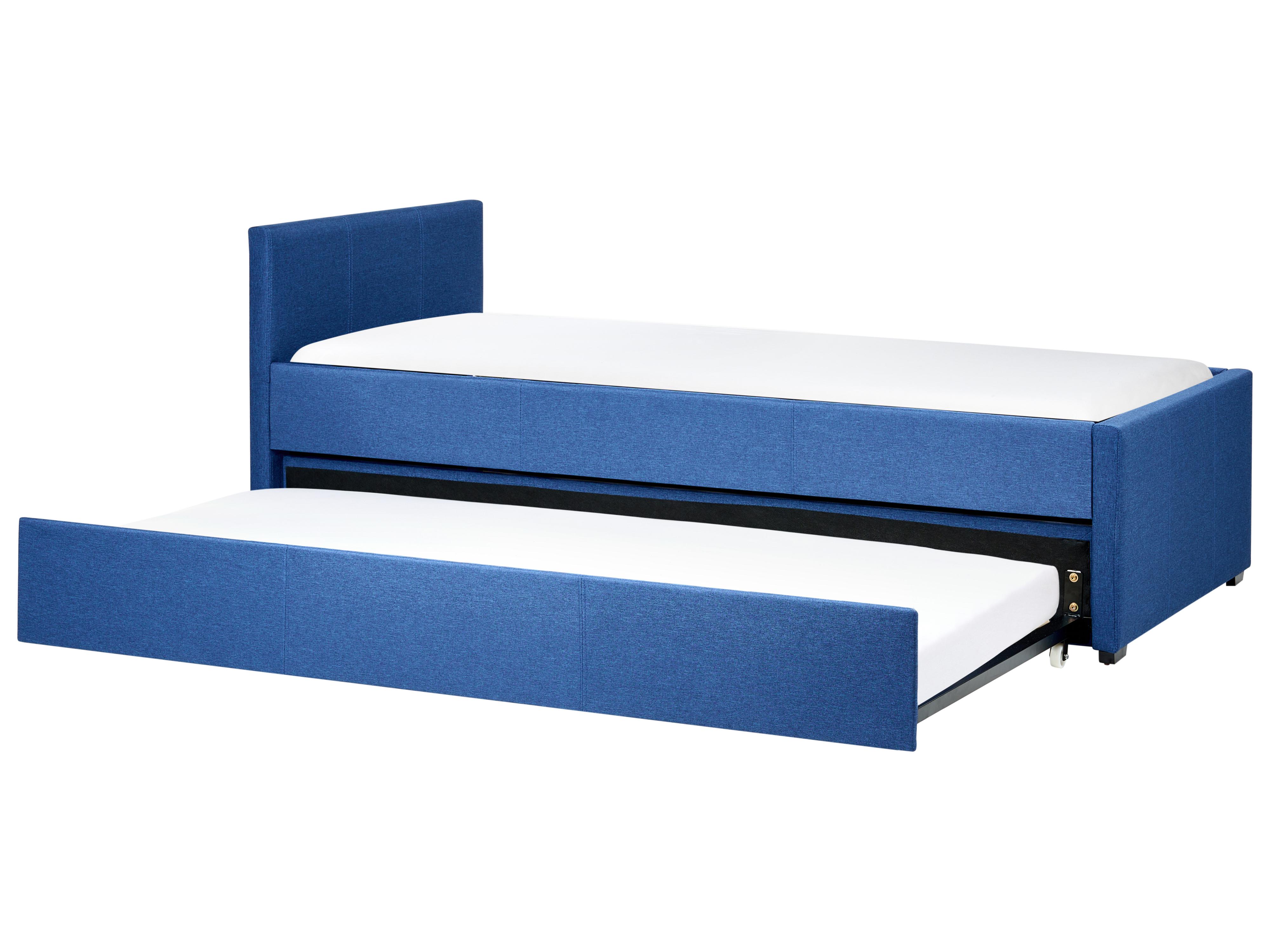 Onderschuifbed Stof MARMANDE 90 x 200 cm Marineblauw