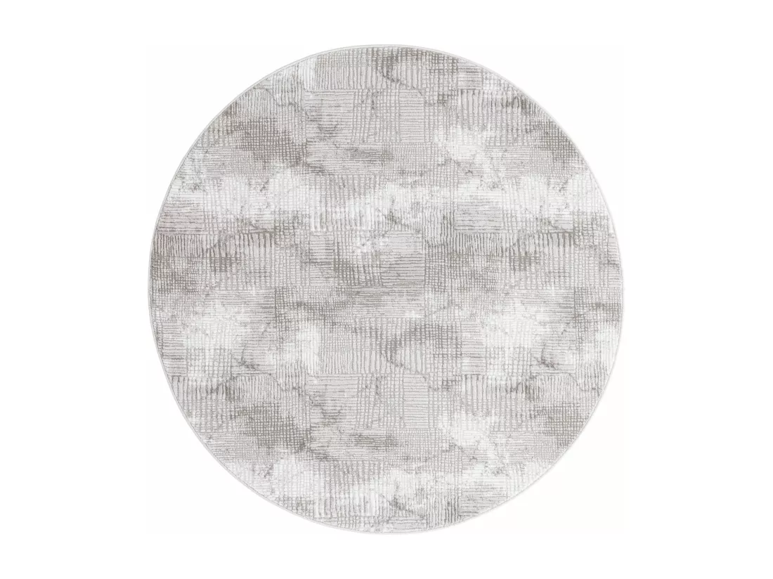 Tapis 125x125 gris Davos Flawless