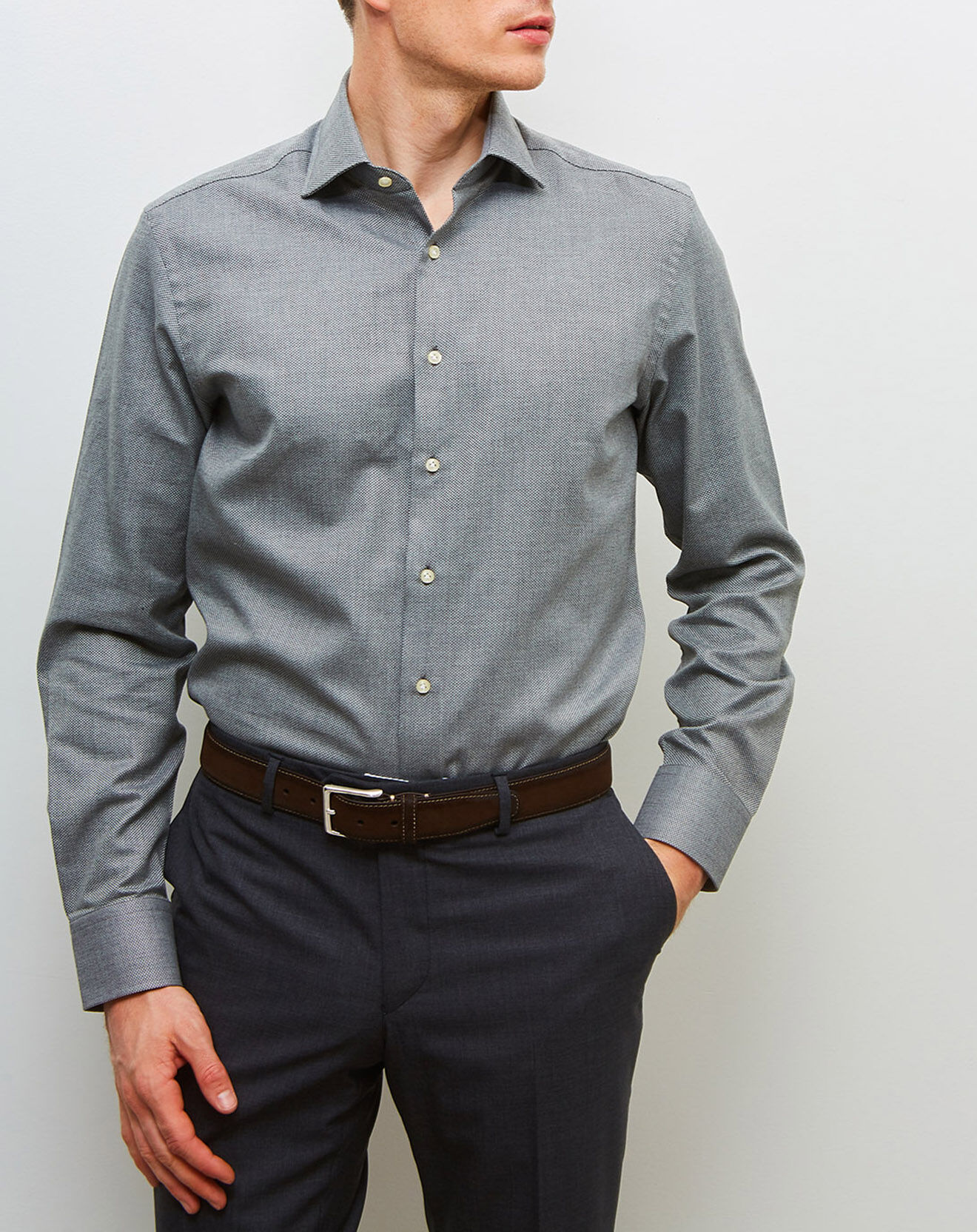 Hackett London Chemise Slim Fit Mayfair vert de gris