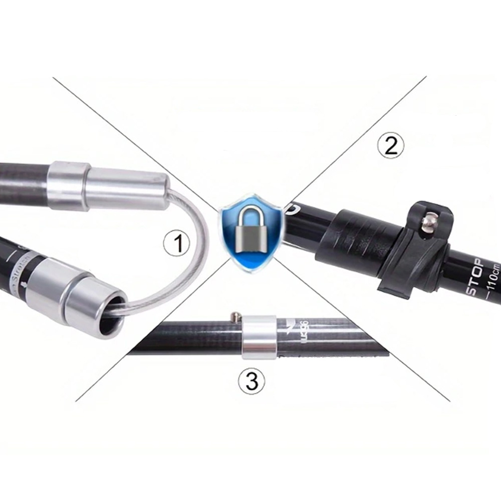 (2er Set) Faltbarer Aluminium Trekking Wanderstock Nordic Walking Stock mit Gummi Puffer / Sommer- / Schnee Teller / Transporttasche - Grün