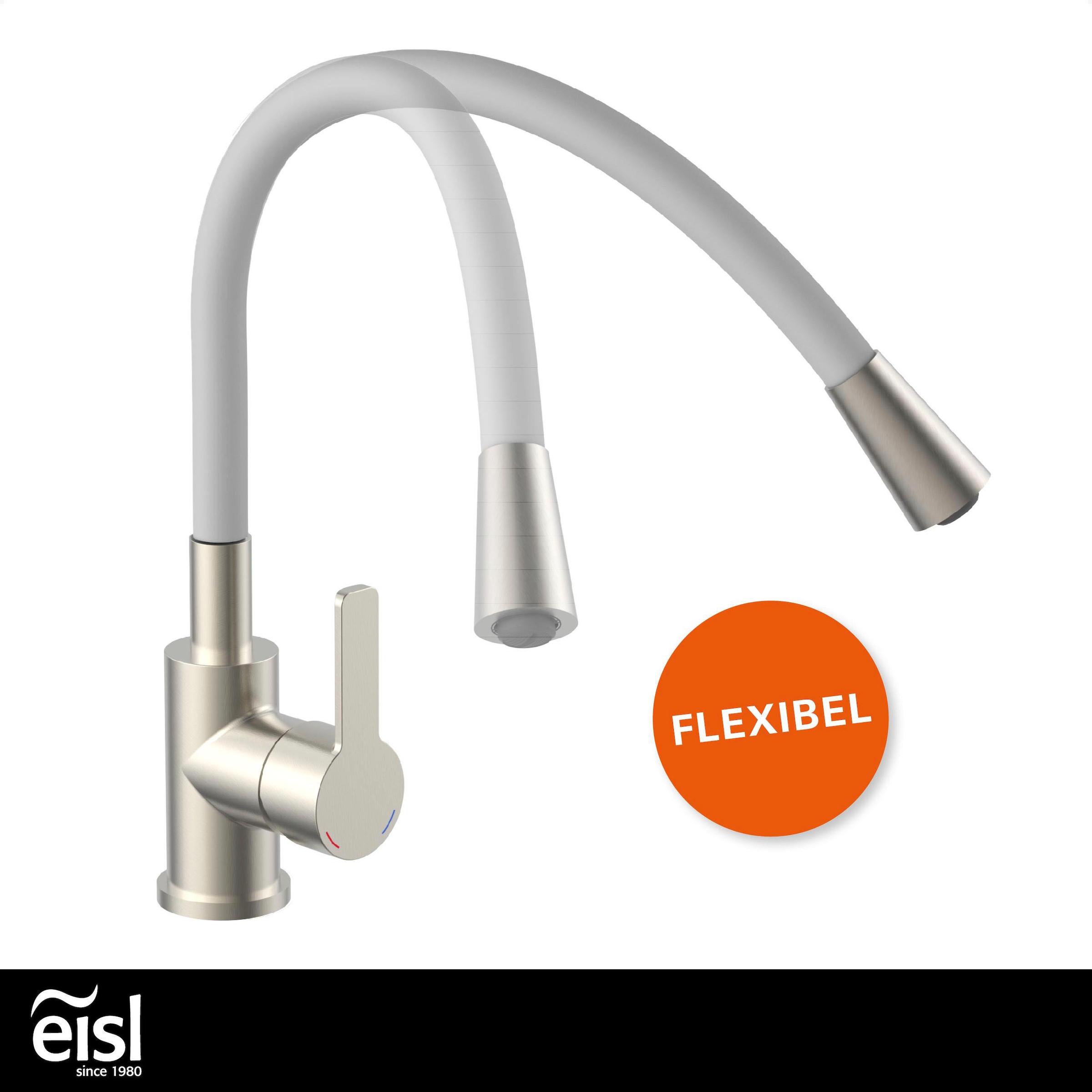 Eisl Spültischarmatur »Flexo« energiesparender Cold-Start, wassersparender Eco-Click,360° schwenkbar