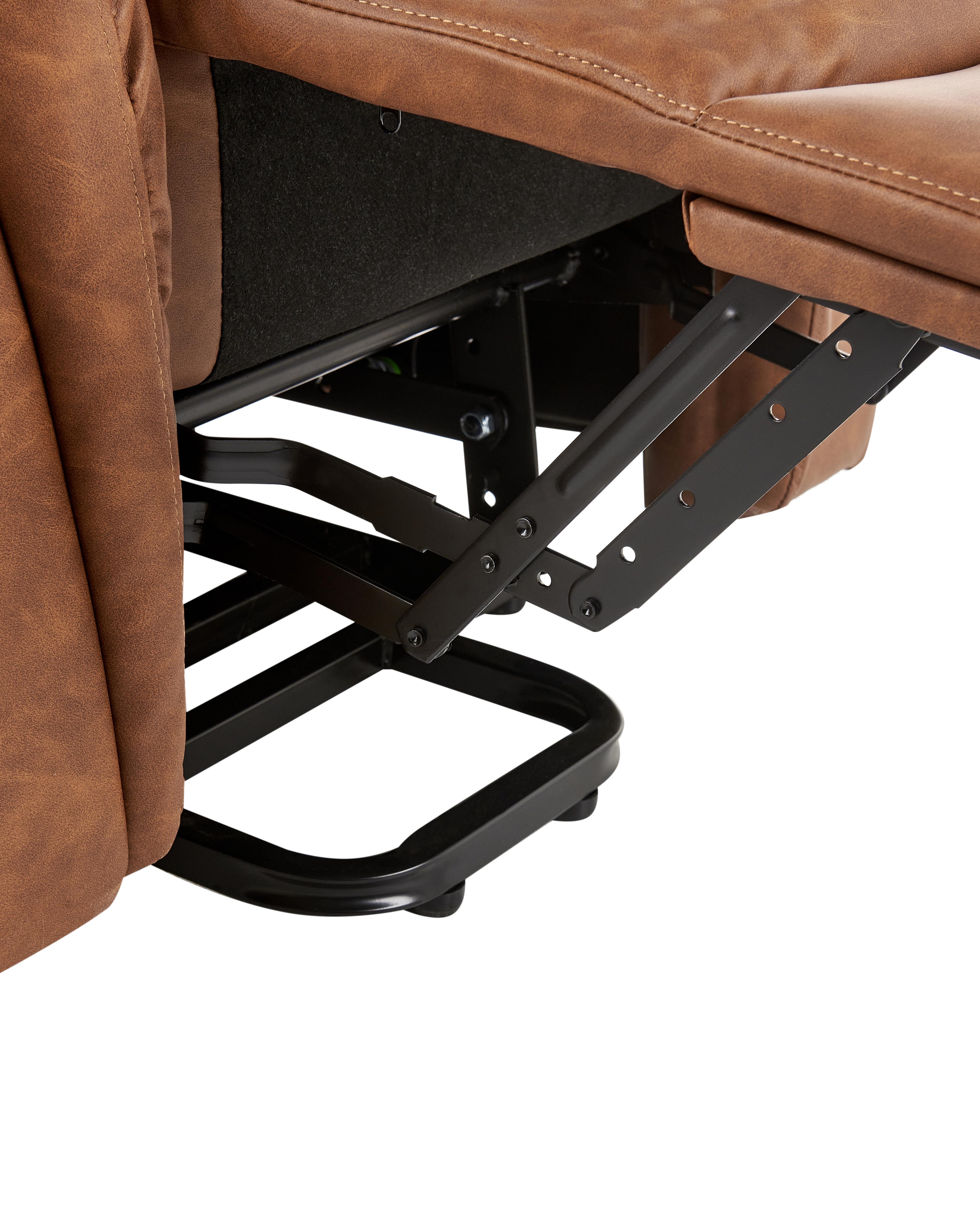 Elektrische relaxfauteuil GLORIE massagefunctie Kunstleer Bruin