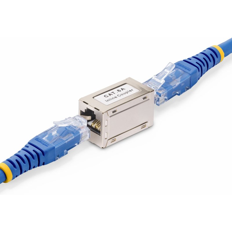 StarTech.com Coupleur RJ45 Blindé, Coupleur en Ligne Cat6a, Coupleur RJ45 Femelle vers Femelle (F/F) Brochage T568B, Extension de Câble Ethernet Blindé