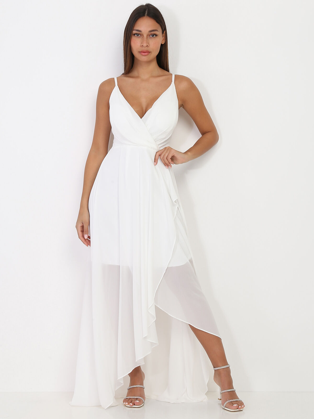 Robe de soirée longue- Blanc