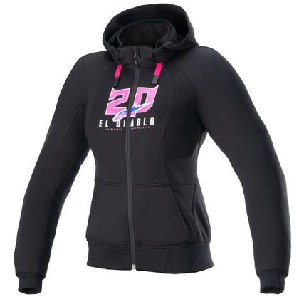 Sweat moto Alpinestars FQ20 FABIO QUARTARARO STELLA CHROME SPORT - Rose / Noir