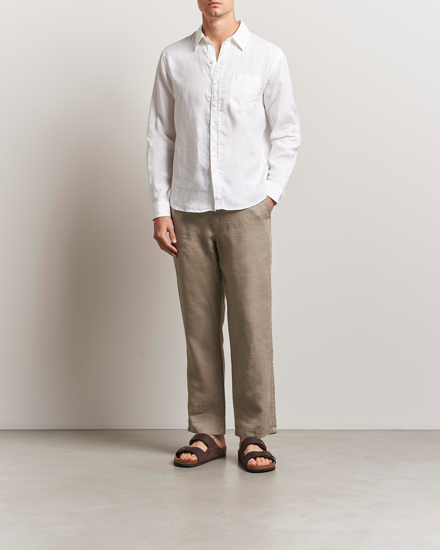 Colorful Standard Garment Dyed Linen Shirt Optical White