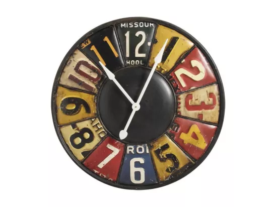 Horloge murale rétro en métal