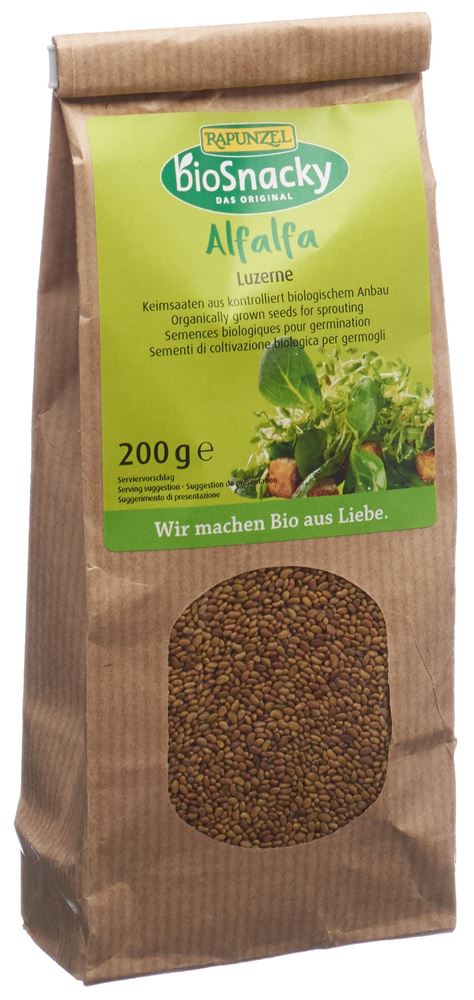 BIOSNACKY Alfalfa Luzerne<br>200 g, Beutel