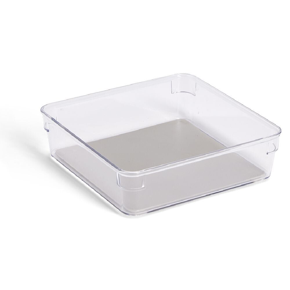 Organiseur de tiroir plastique transparent 16,3x16,3xH.4,8cm