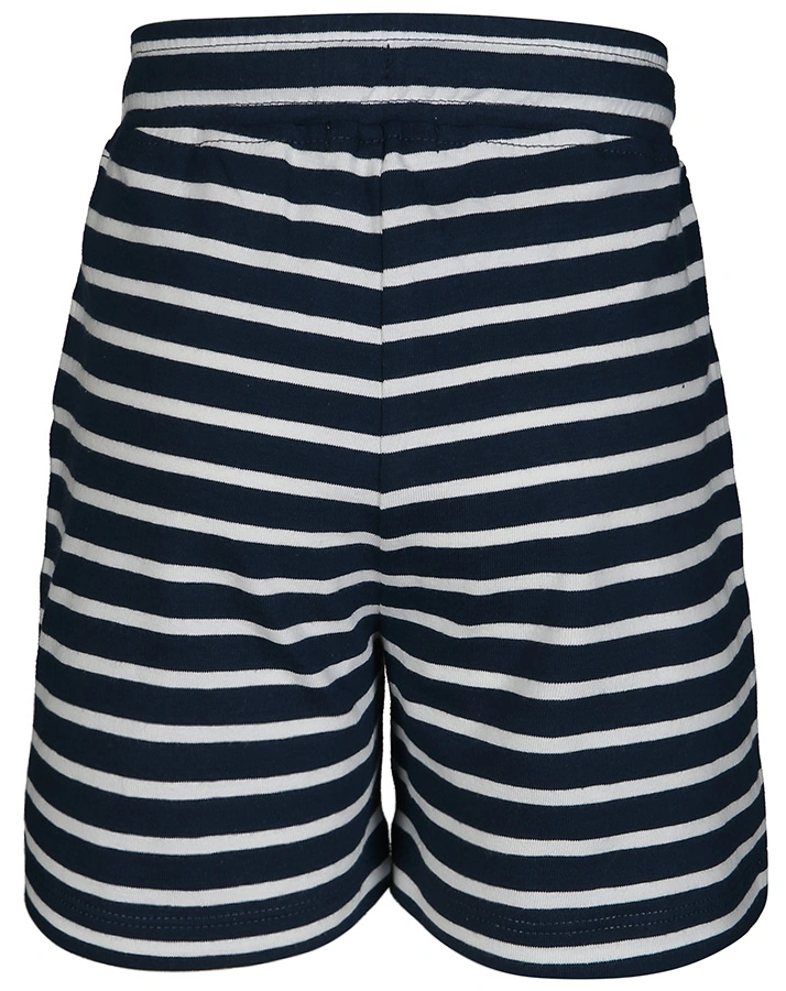 Jersey-Shorts GLITZER-SCHMETTERLING gestreift in dunkelblau/weiß