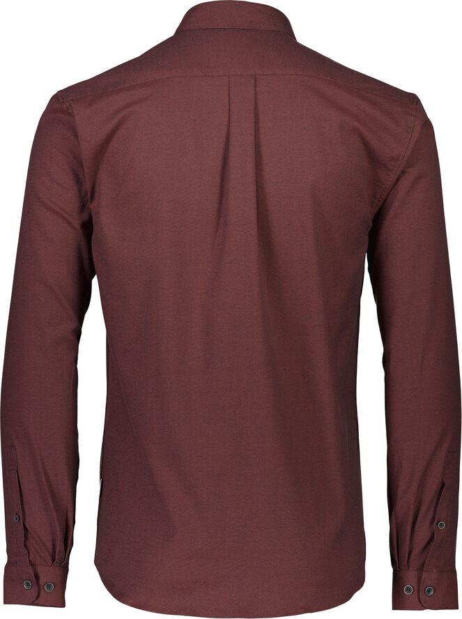 Lindbergh Mouliné stretch shirt L/S Rød