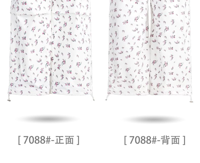 Denimot - High Rise Floral Wide Leg Broek