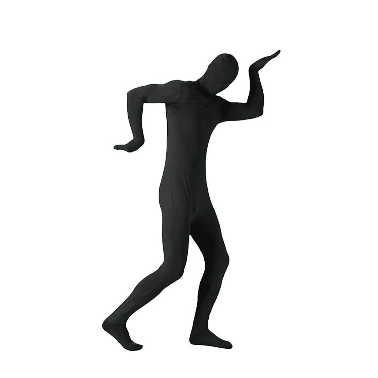 (180-190cm) Fasnachts Erwachsenen Kostüm Ganzkörper Jumpsuit Onesie Verkleidung für Motto Partys / Halloween - Schwarz