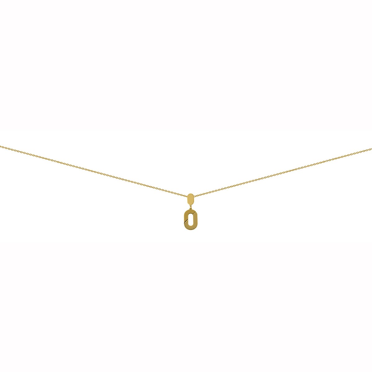 Collier Brillaxis géométrique striée