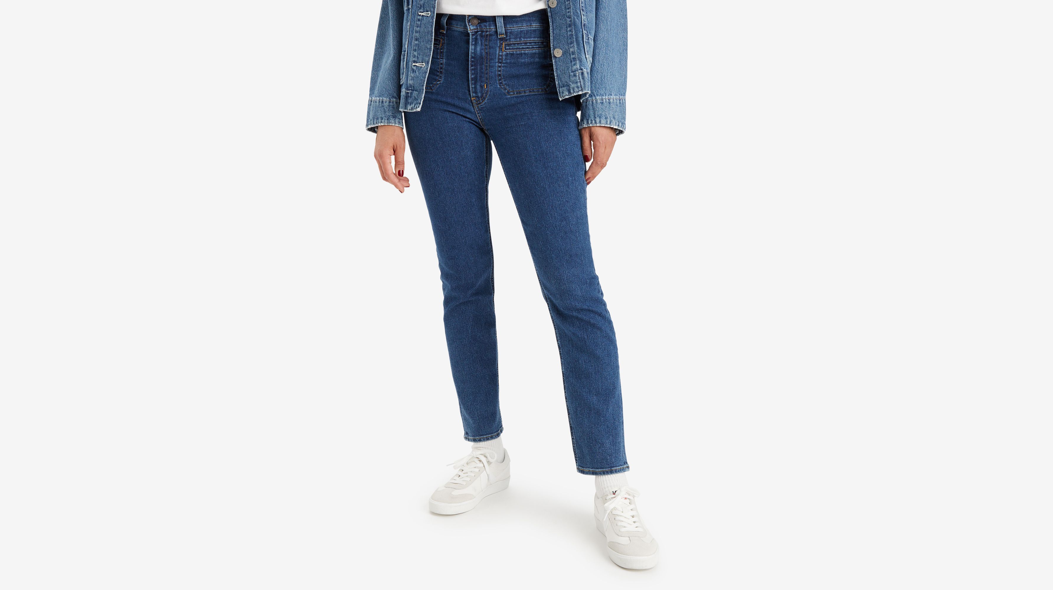 Jean 724™ taille haute coupe ajustée - Stage Fright - Bleu