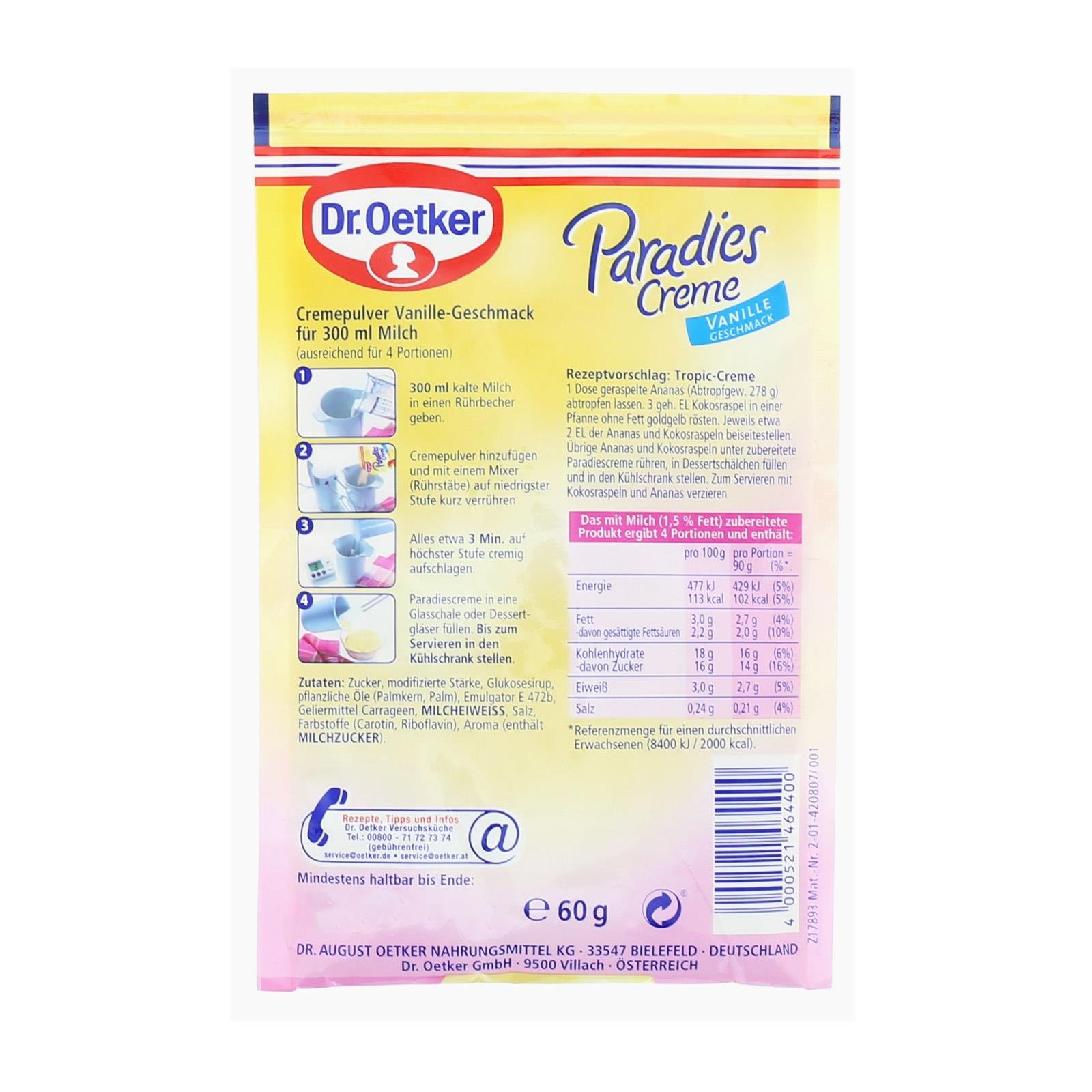 Dr. Oetker Paradiescreme Vanille