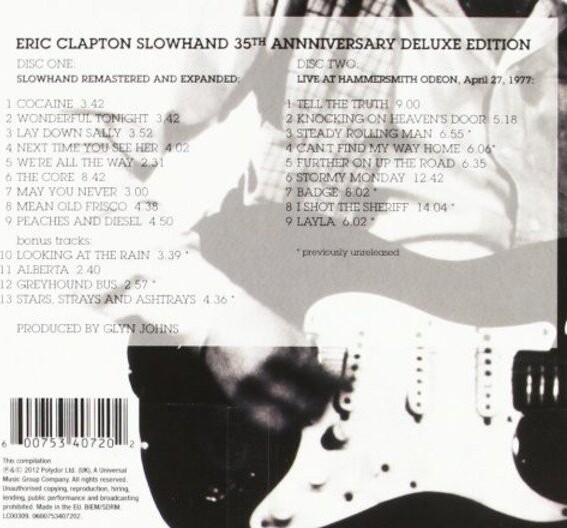 Eric Clapton - Slowhand - 35Th Anniversary Edition - Vinyl Lp