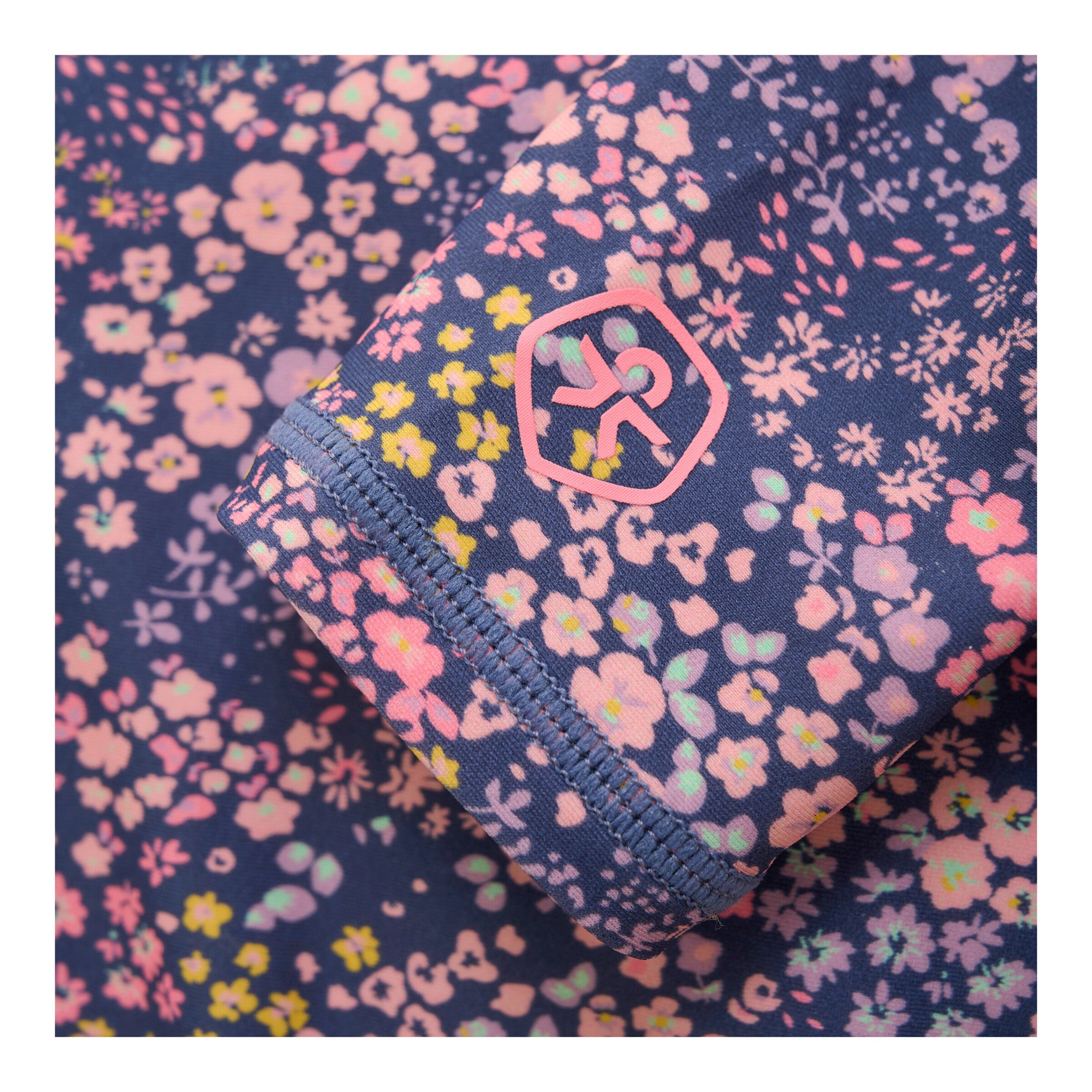 Colorkids Schwimmanzug lang mit UV-Schutz Blumen marine/bunt