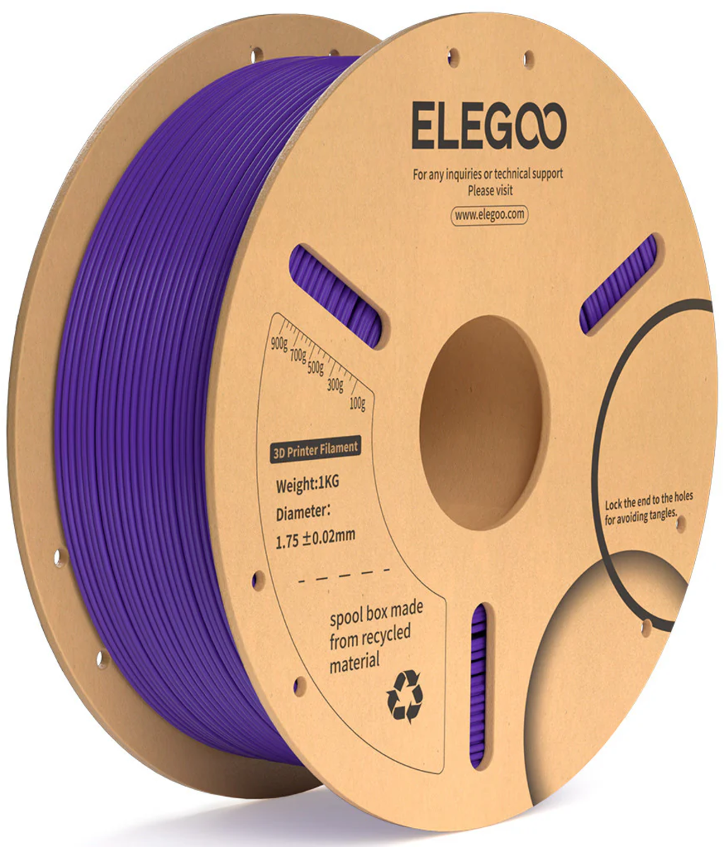 Elegoo  PLA+ Purple, 1,75 mm / 1000 g    Modifiziertes PLA mit hoher Festigkeit in Violett