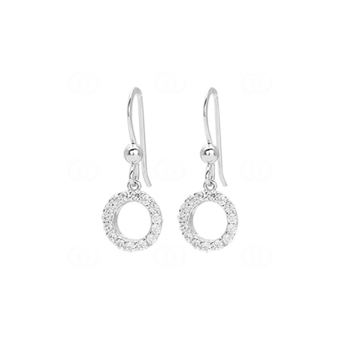 Ohrhänger 925 Silber rhodiniert mit Zirkonia