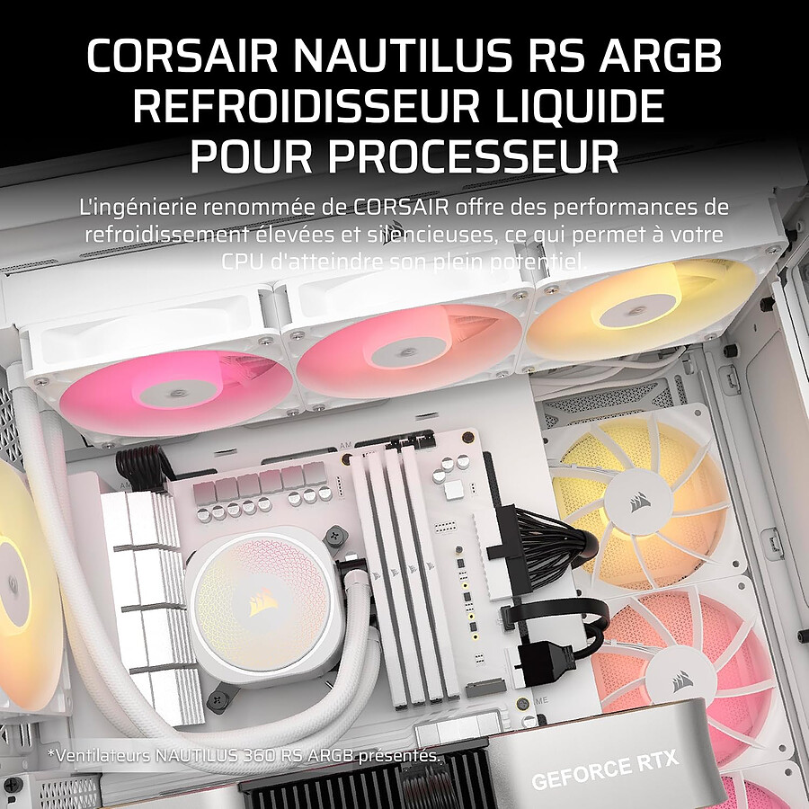 Corsair Nautilus 240 RS ARGB - Blanc