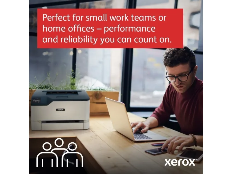 Xerox C230 - Printer - farve - laser - 216 x 340 mm - 600 x 600 dpi - op til 22 spm (mono) / op til 22 spm (farve) - kapacitet: 250 ark - USB 2.0, LAN, Wi-Fi(n), USB 2.0 vært - Green World Alliance returneringsprogram