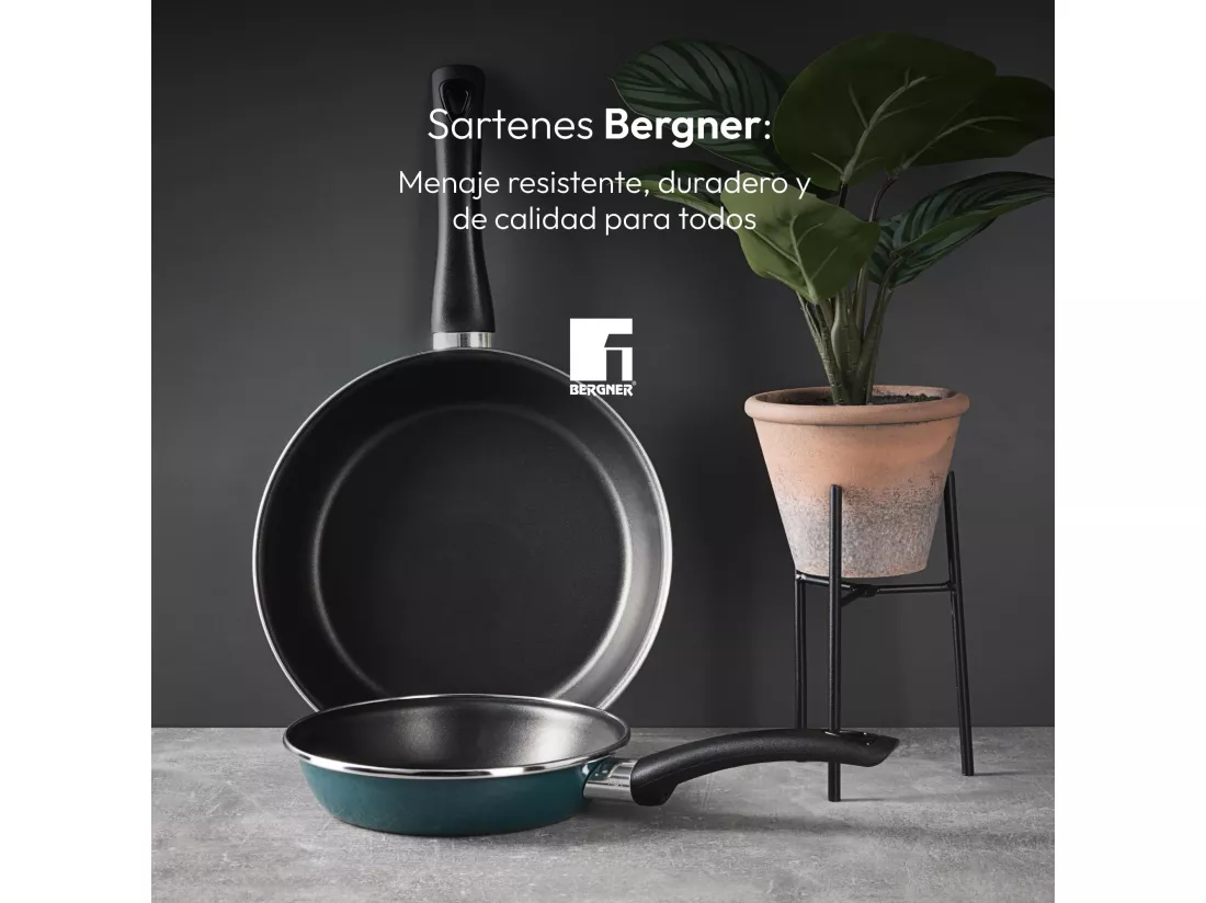 Lot de 2 poêles Bergner antiadhésives en aluminium forgé CLASSIQUE Ø20Ø26cm