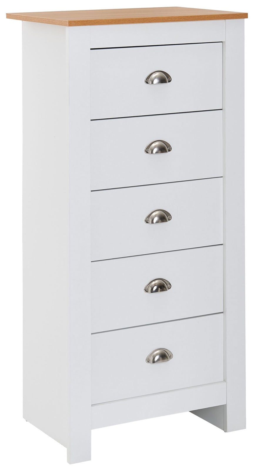 Kommode Bray weiß/braun 53 x 114 cm