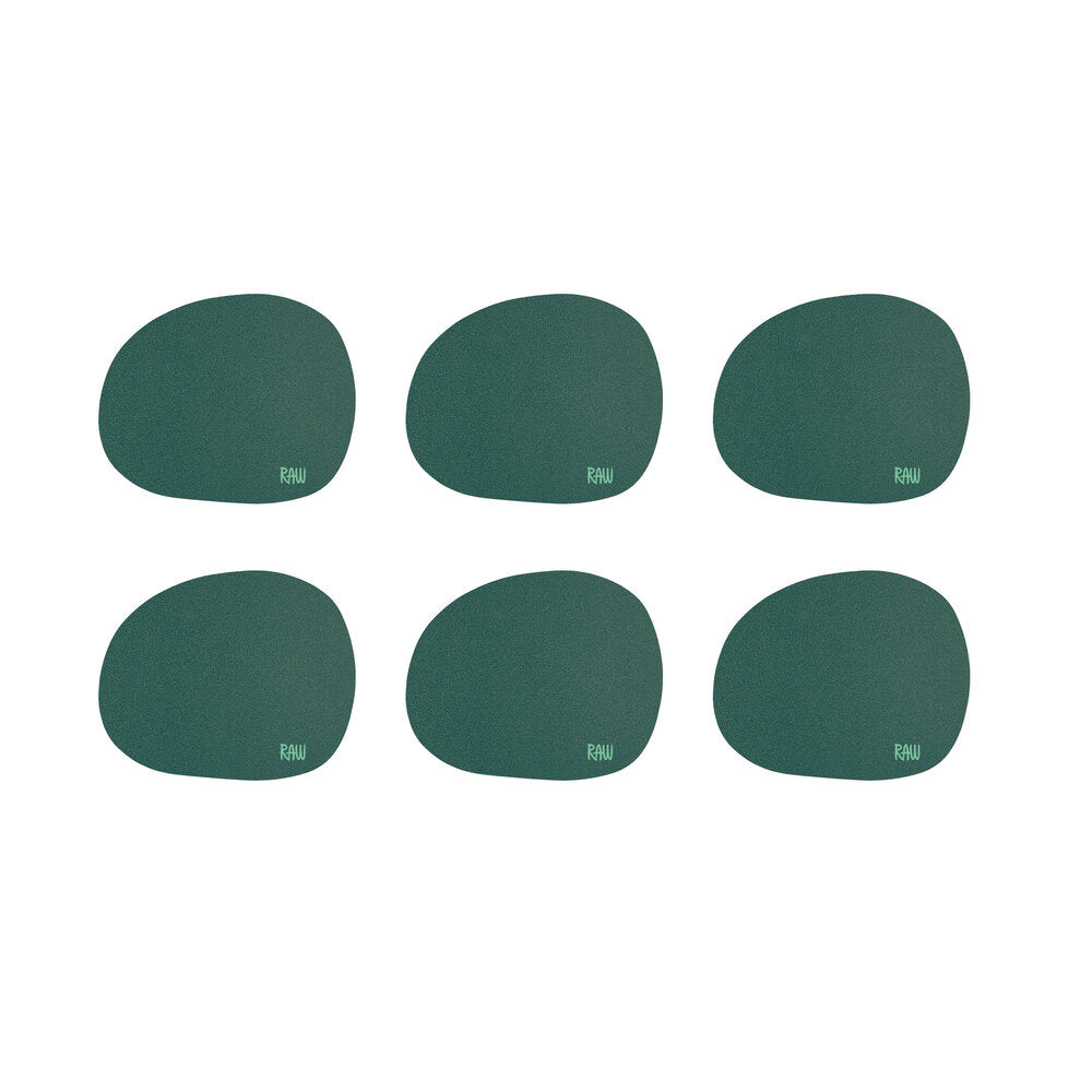 RAW  Silicone glasbrikker, 6 stk. - Dark green