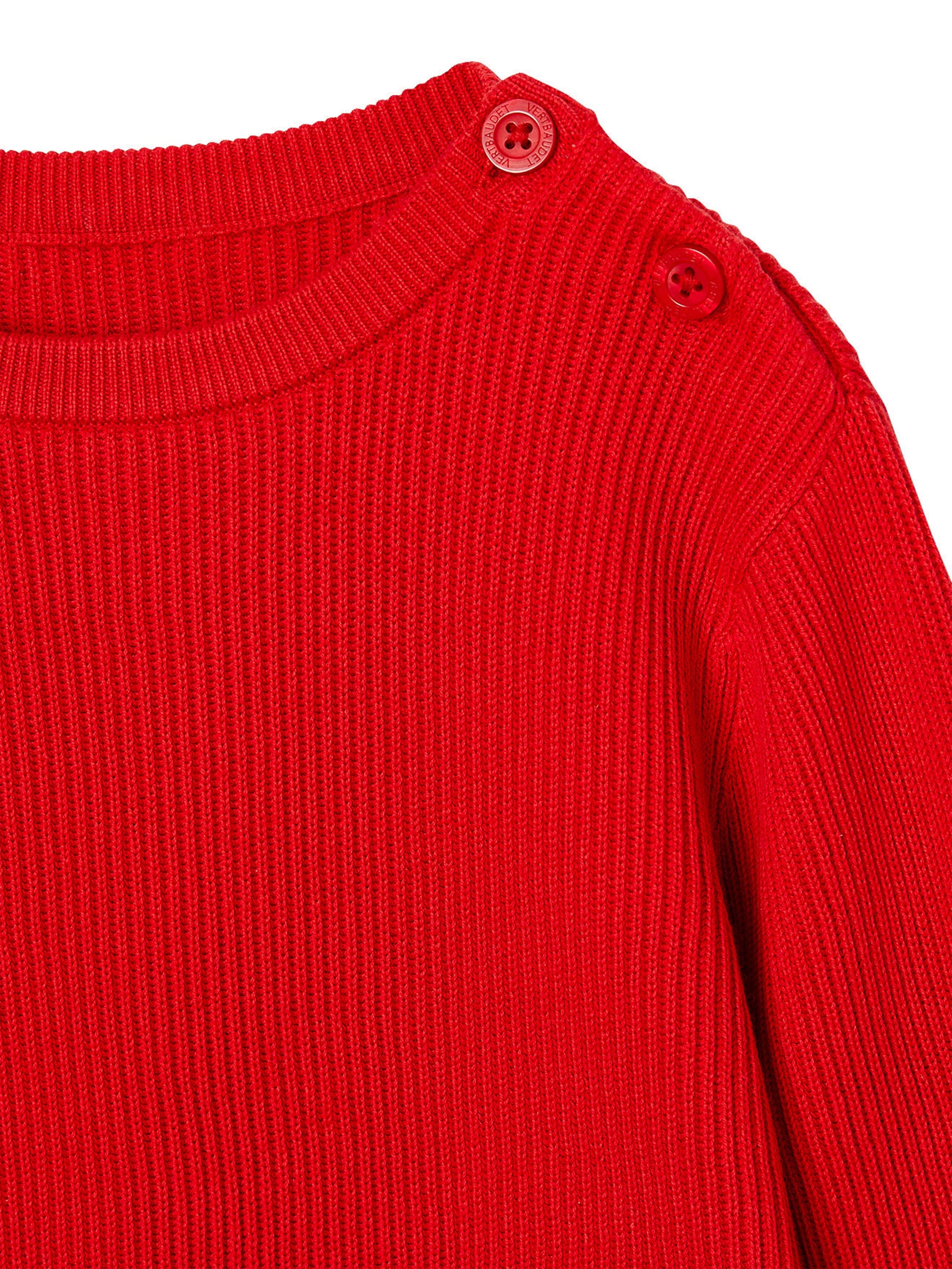 Vertbaudet Jungen Strickpullover rot