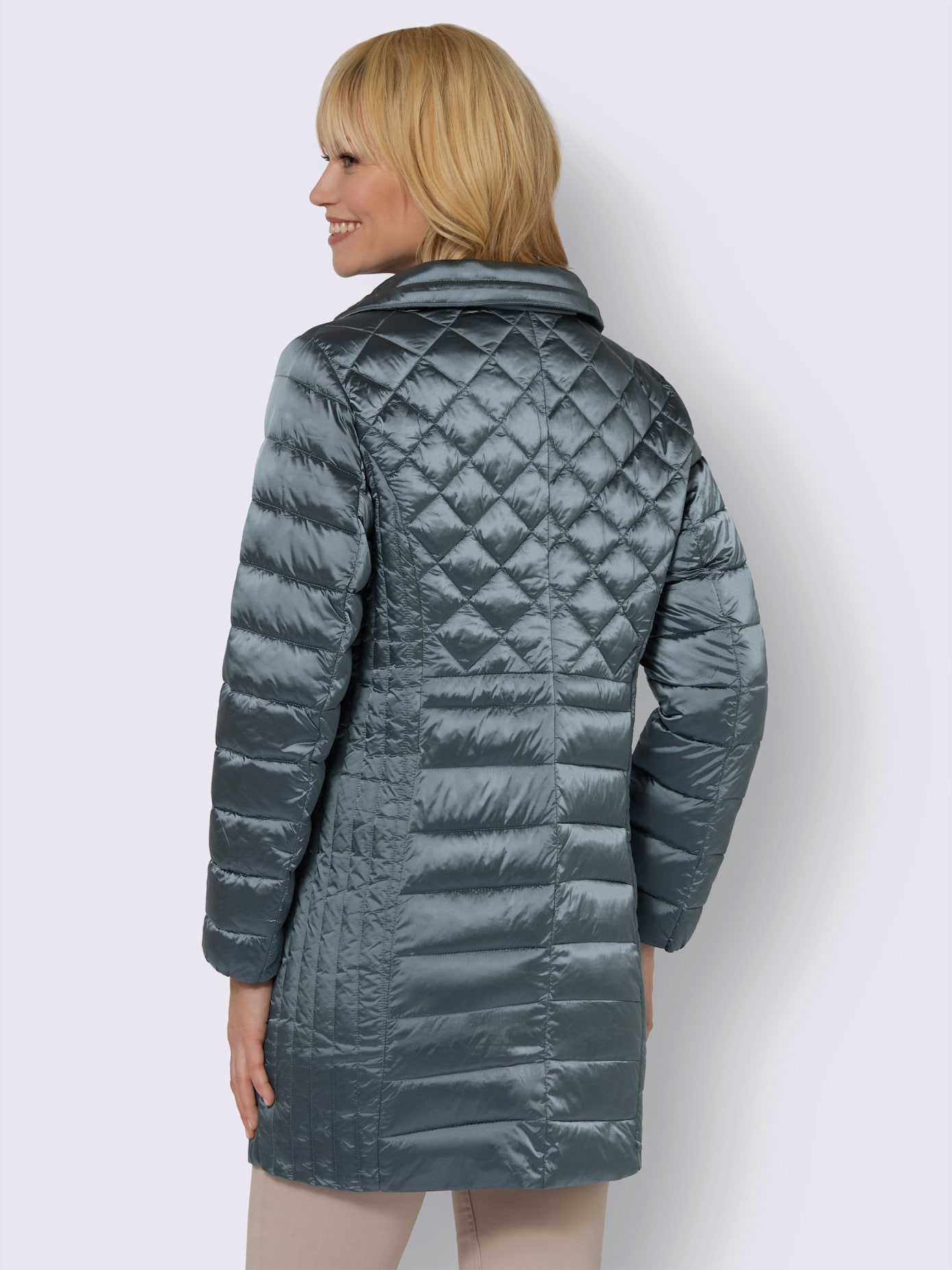 Veste matelassée brillante estructurée col montant