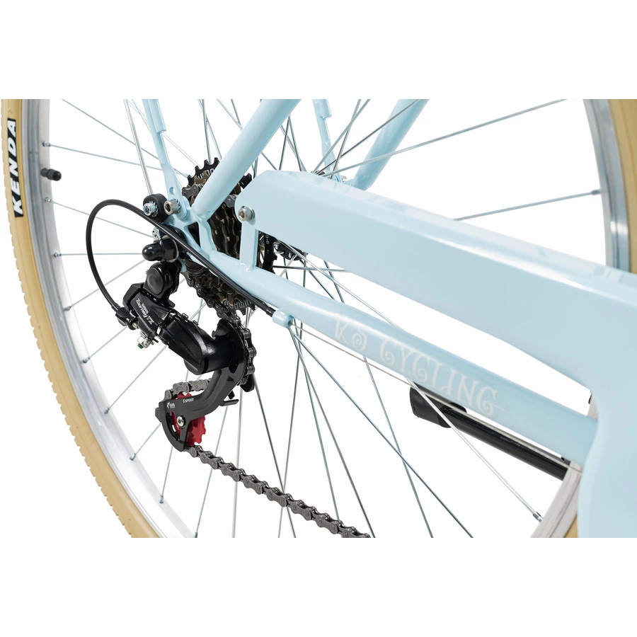 KS Cycling Damenfahrrad Casino 28 Zoll mit Korb Blau
