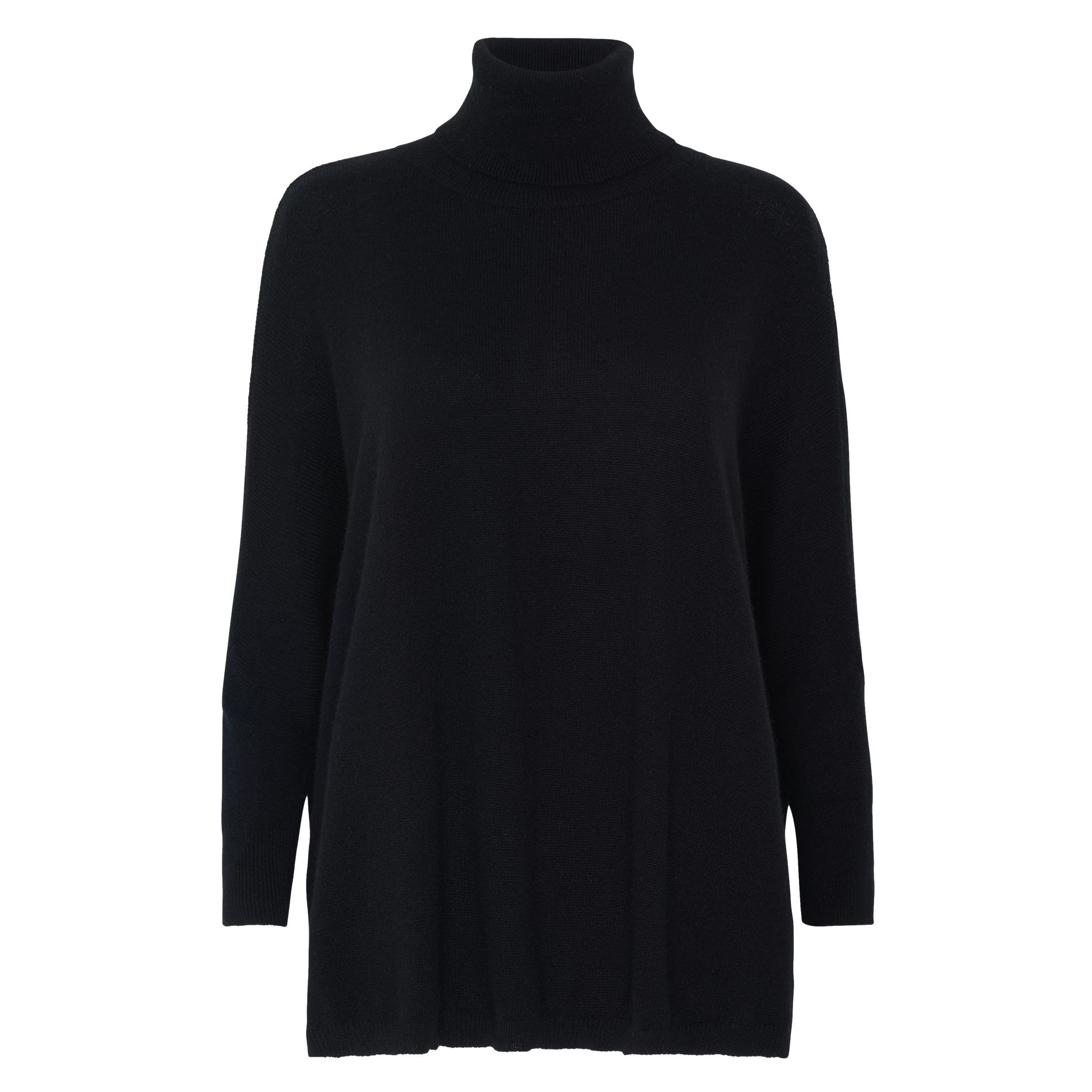 MINIE TURTLE - Pull col roulé en cachemire | Noir