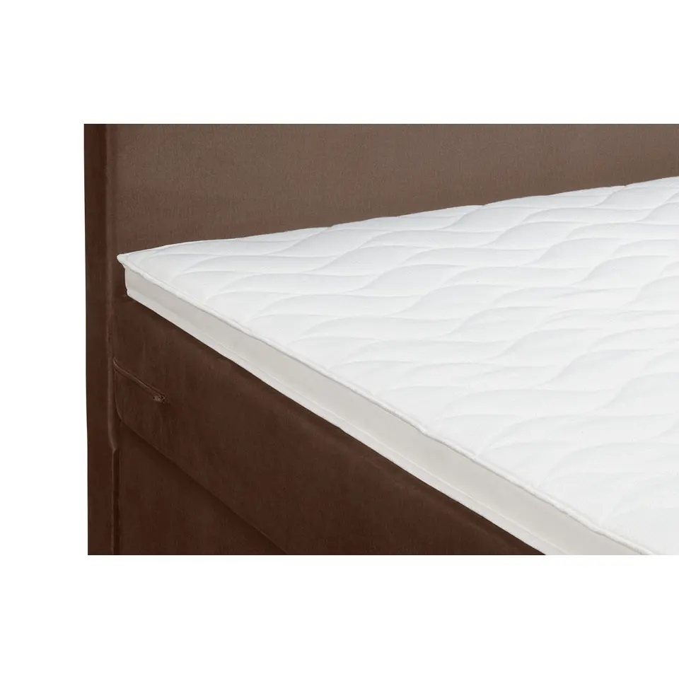 Boxspring Liv egaal - bruin - 120x200 cm - ronde poot