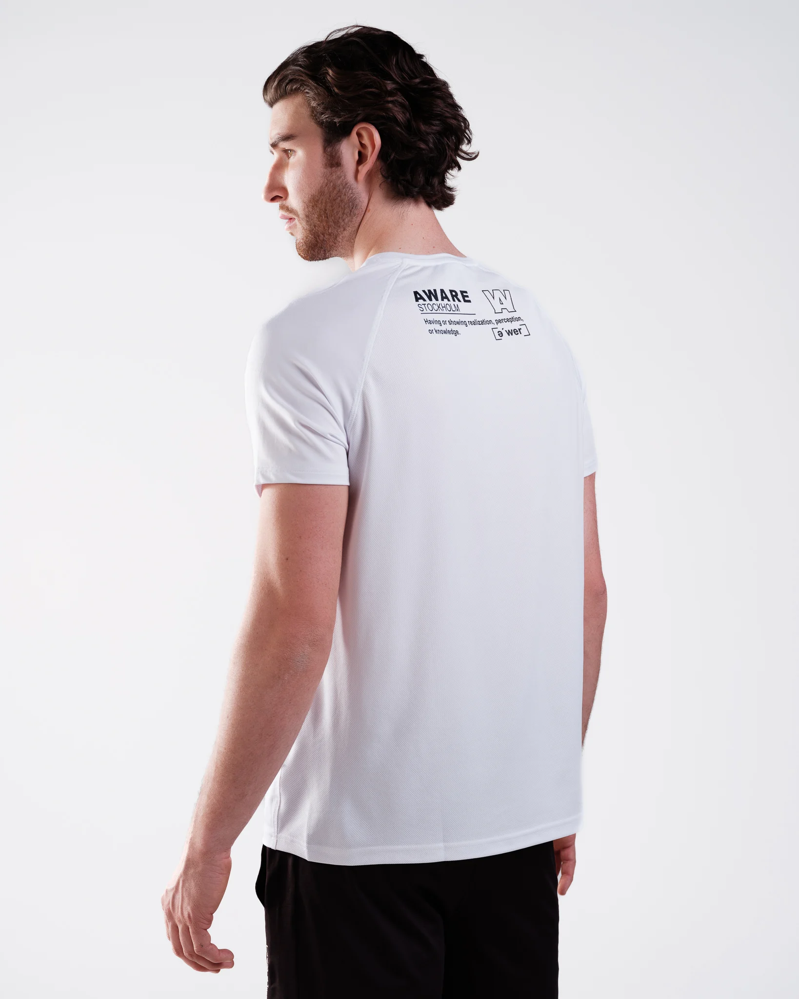 AWARE Performance Tee White