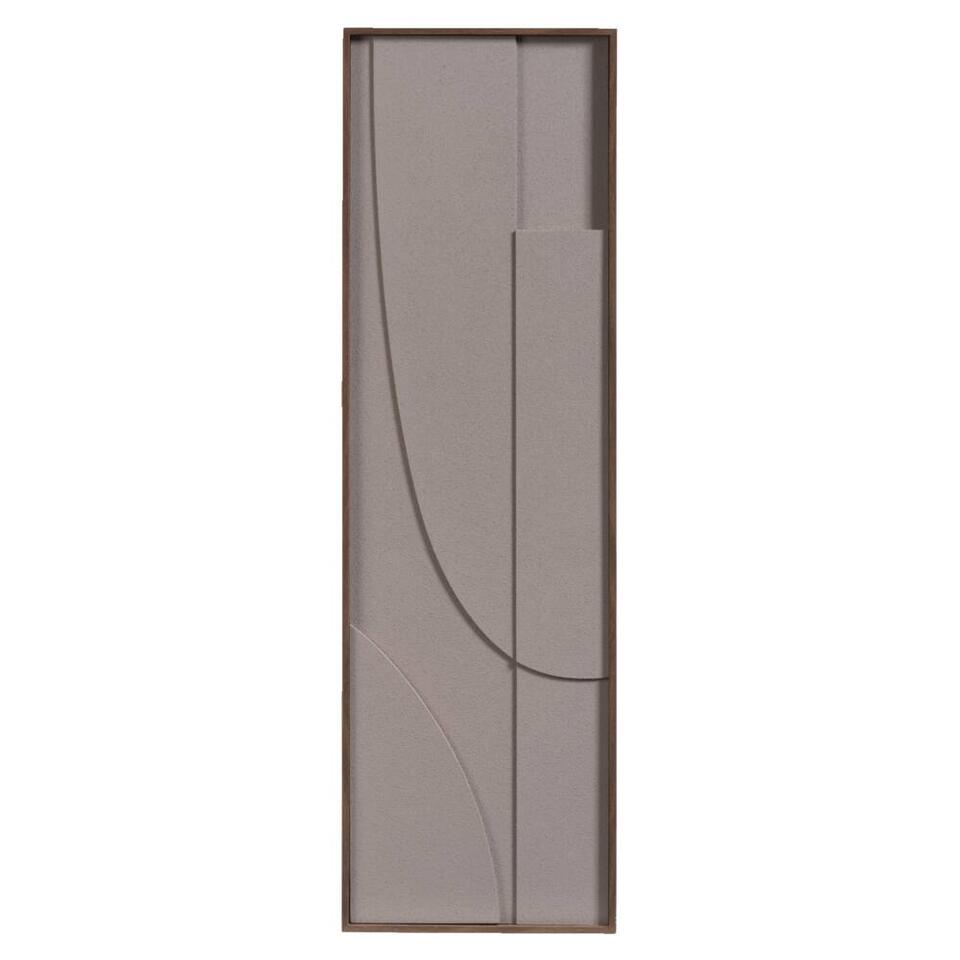 Wanddecoratie Abstract - beige - MDF - 115x35 cm