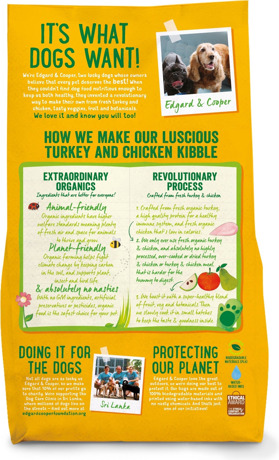 Edgard & Cooper hondenvoer Bio kalkoen en kip adult 2,5 kg
