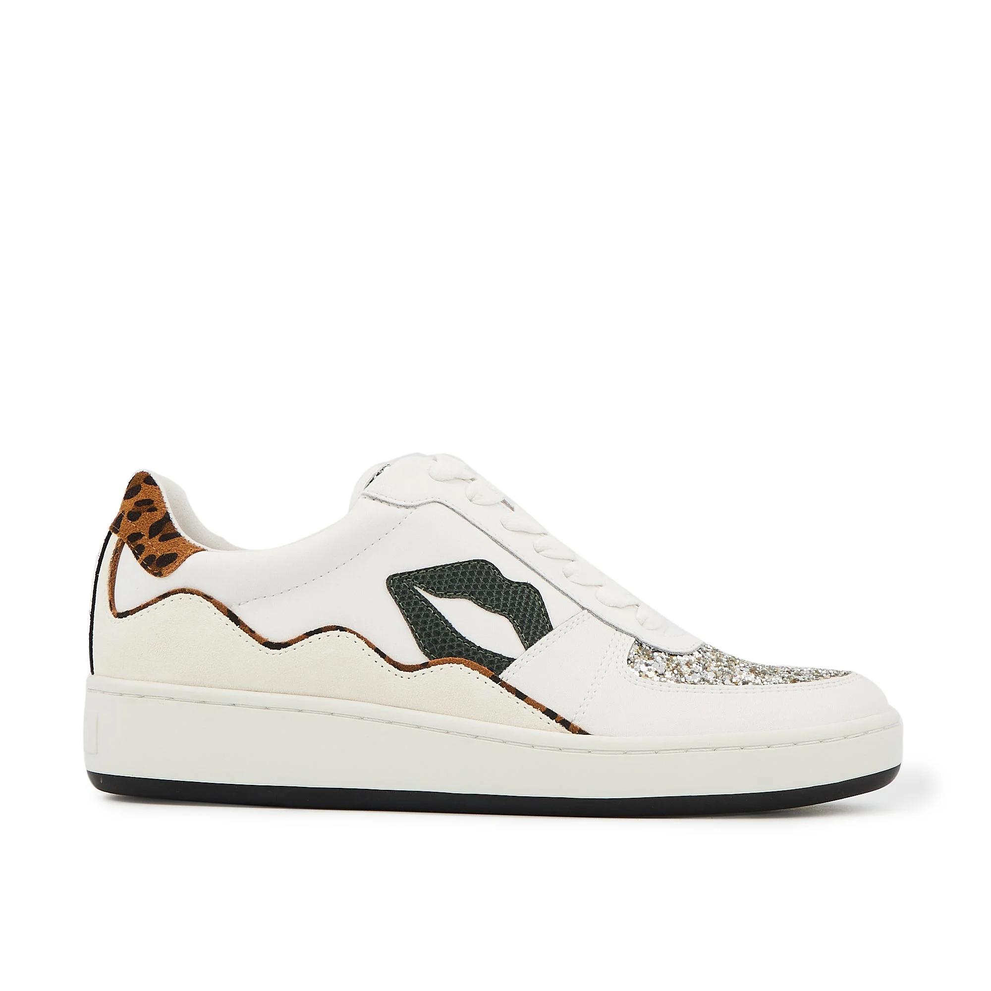 LOULOU SNAKE - Sneakers en cuir | Blanc