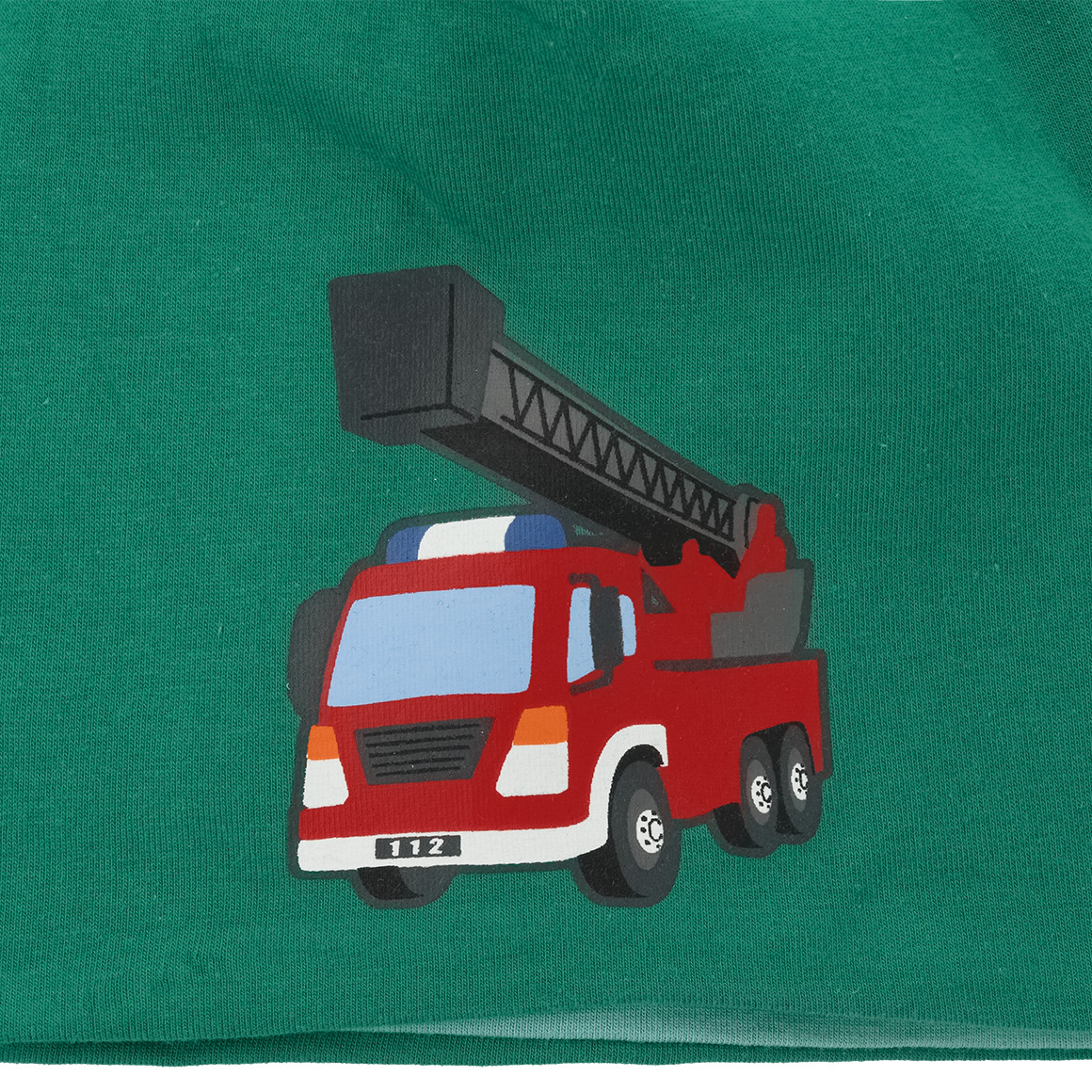 Topomini Baby Beanie mit Feuerwehr-Print grün