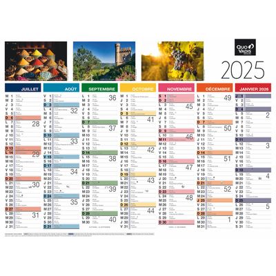 Quo Vadis - Calendrier Fantaisie - 13 mois - 55 X 40,5 cm - Tradition