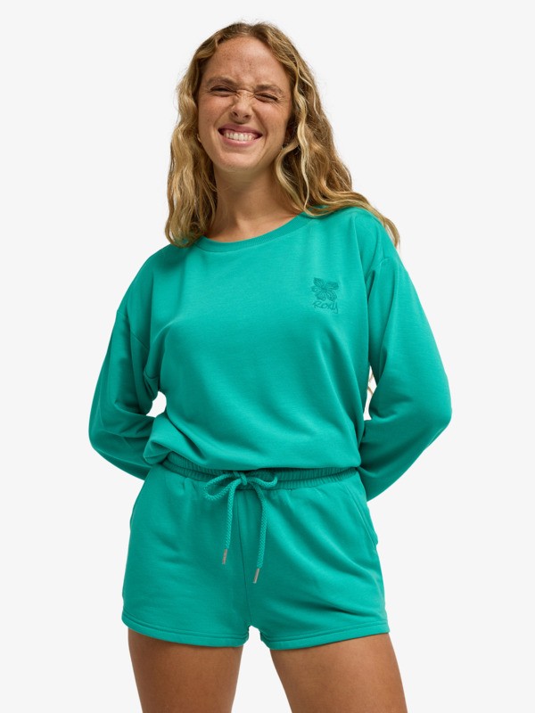 Surfing By Moonlight Short en molleton Vert Femme