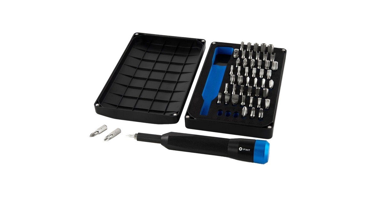 iFixitMahi - 48 Bit Driver Kit bitset  (Zwart/blauw)