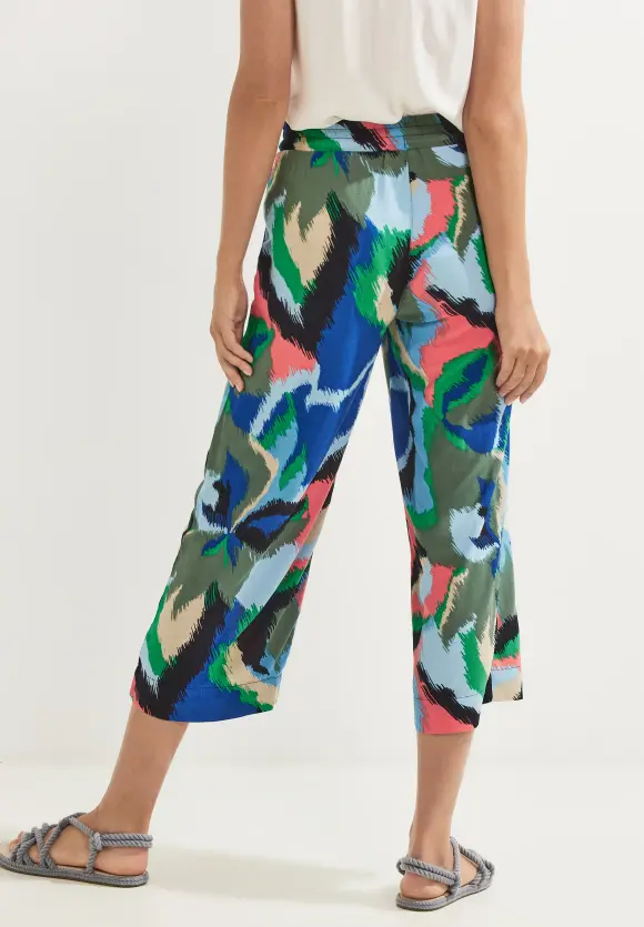 Casual Fit Hose mit Print - deep blue