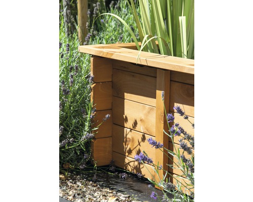 Verhoogde vijver, minivijver, verhoogd bed Vierkant 120 l 78 x 78 x 42 cm bruin