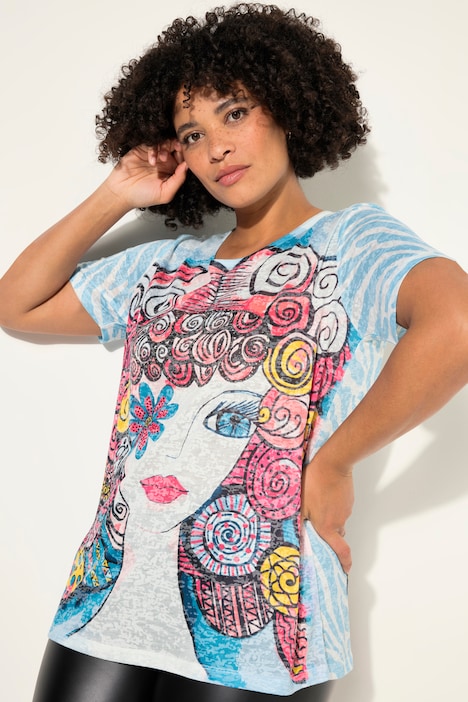 T-Shirt, XL Frauen-Motiv, Halbarm