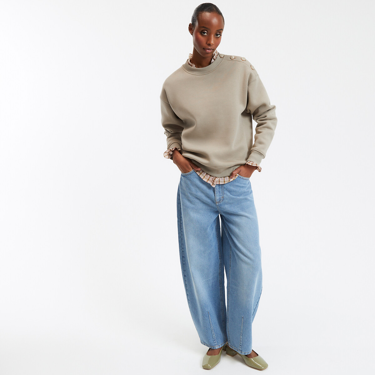 COLEÇÕES LA REDOUTE<br>Suéter com gola redonda