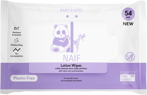 Naïf Kunststofffreie Lotion Baby-Feuchttücher